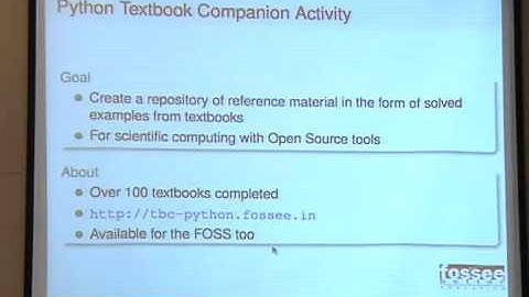 The FOSSEE Project - Prof.  Prabhu Ramachandran