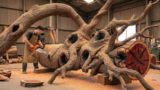 Crafting a Super Unique Table From Unbelievably Twisted Lychee Wood | Brilliant Idea