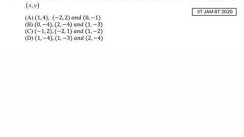 Maths | Problem 12 | IIT JAM BT 2020 solved | Qs. no. 6
