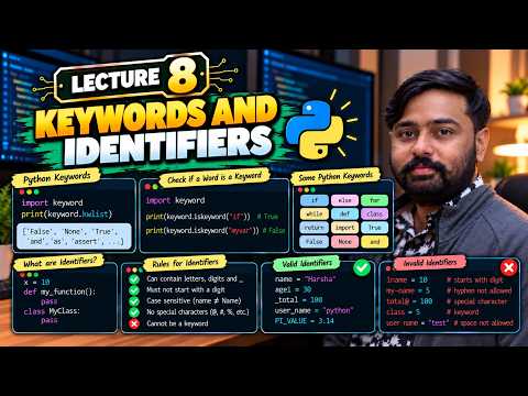 8 Python Keywords & Identifiers | Python's Reserved Vocabulary | Telugu