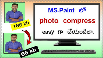 How to compress photo in computer telugu || Tech chandra ||