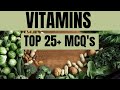 Top 25+ Vitamins MCQs for Exam Preparation / CUET / b.ed / de.led / ctet / prt / tet / tgt / ssc