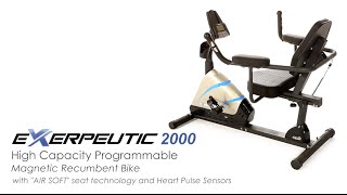 1112 - Exerpeutic 2000 Magnetic Recumbent Bike with "AIR SOFT" seat and Heart Pulse Sensors screenshot 2