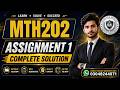 MTH202 Assignment 1 Solution 2026 by Zakia Rehmat, MTH202 Assignment 1 Solution 2026