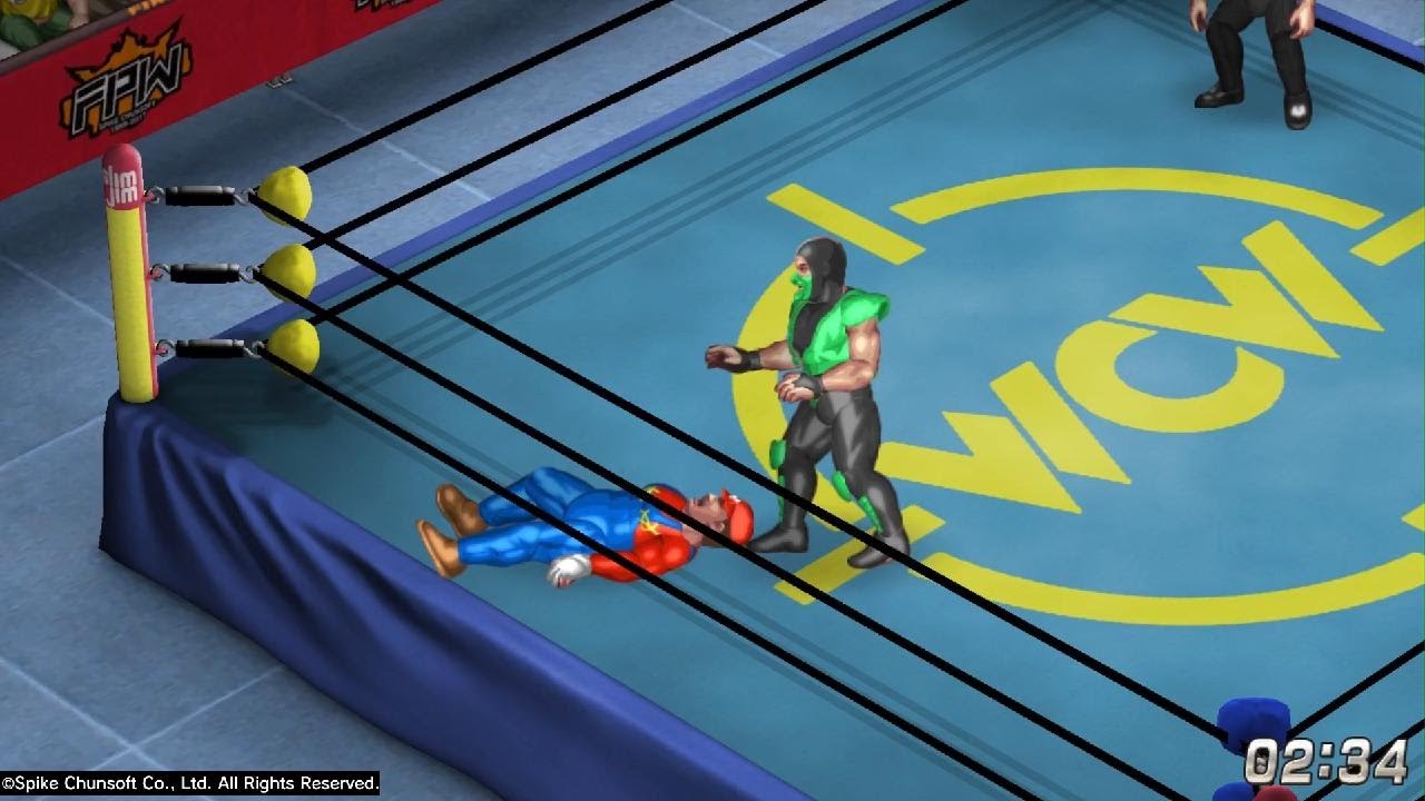 FIRE PRO WRESTLING WORLD: Mario vs. Reptile