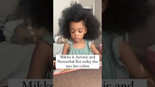 Mikko says her COLORS | Nonverbal Autism #shorts