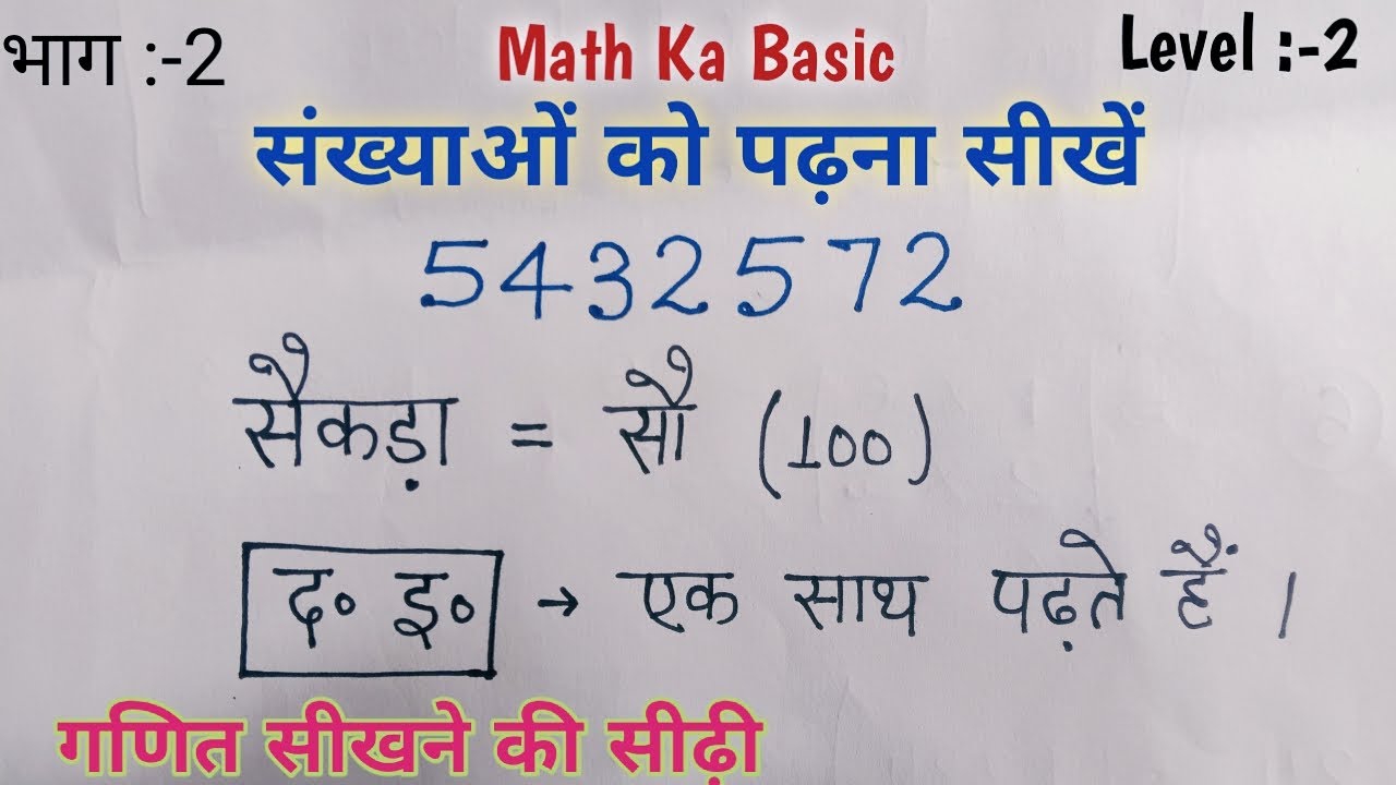 संख्या को पढ़ना सीखें // संख्या को शब्दों में कैसे पढ़े //how to read numbers