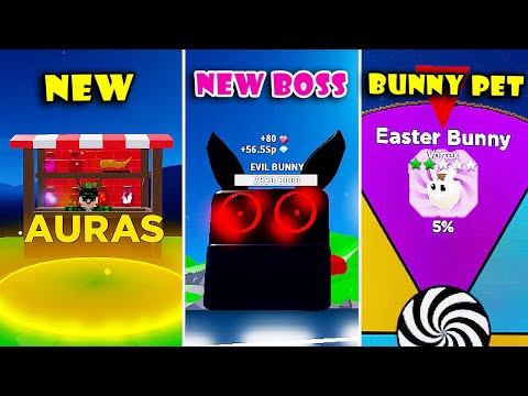 Easter Update New Evil Bunny Boss Easter Pet Auras Shop In Blade Throwing Simulator Roblox Youtube - evil aura roblox