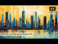 Abstract City Skyline Reflections – 4K Ultra HD Frame TV Art (5 Hours)