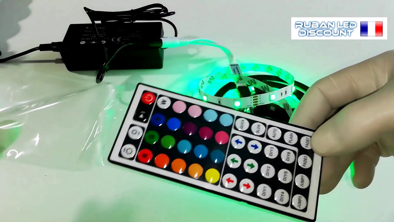 Ruban LED multicolore RGB avec 5 mètres 60 LED - bande simple