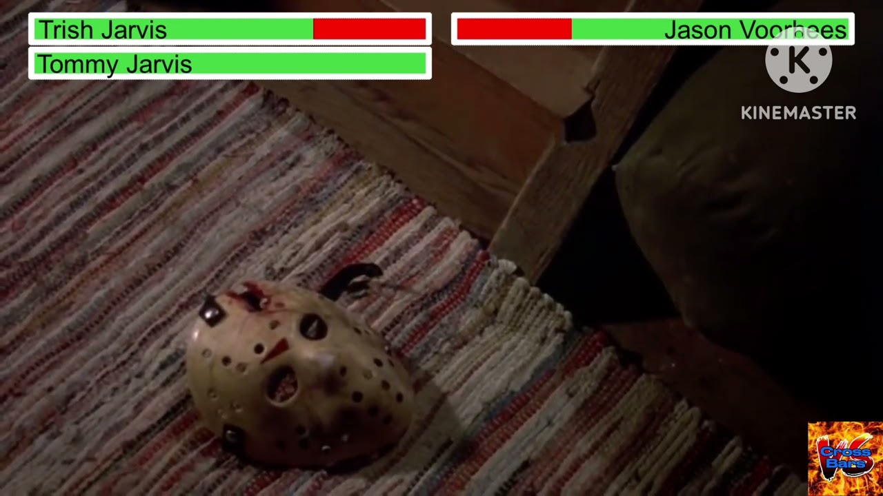 Trish and Tommy Jarvis vs Jason Voorhees with Healthbars