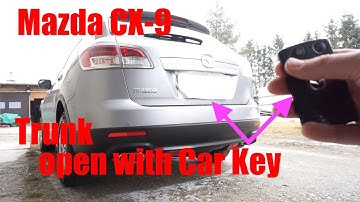 Mazda CX-9 -- how open Trunk with Car Remote Key