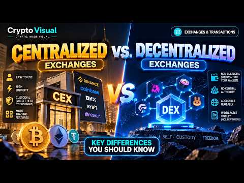 CEX vs DEX: Centralized vs Decentralized Crypto Exchanges Explained | CryptoVisual