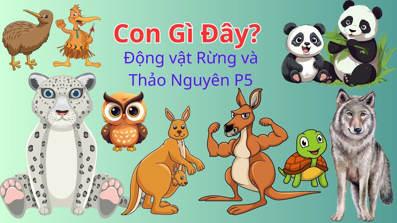 Bé Học Tên: Những Con Vật Trong Rừng Rậm Và Thảo Nguyên P5 | Con gì đây ...