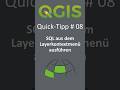 QGIS Quick-Tipp 08: 🚀 SQL direkt im Layer-Kontextmenü ausführen (Anzahl &amp; Fläche)