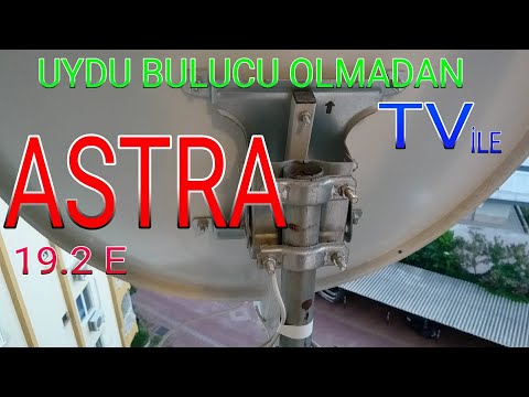 Astra 19.2 E uydu bulucu olmadan yön bulma.