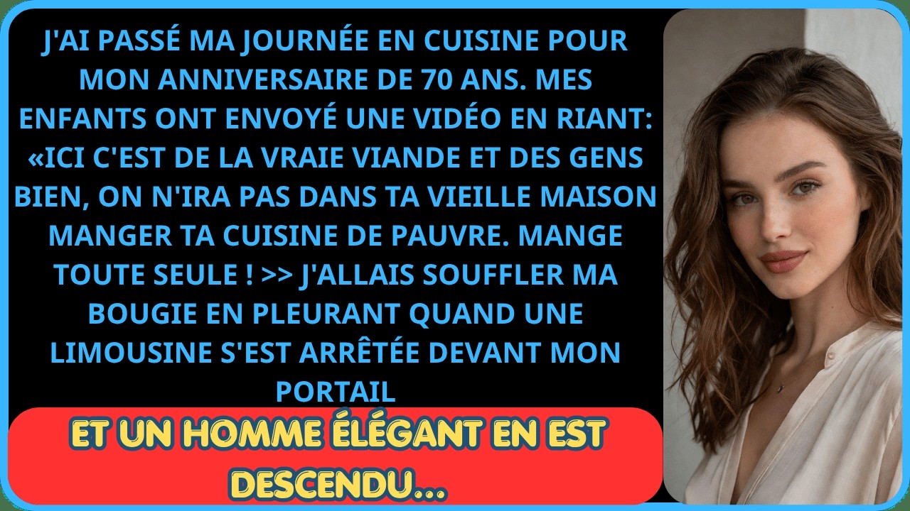 J'avais le briquet à la main, prête à allumer la bougie de mes soixante-dix ans, quand mon téléphone a vibré. Un message du groupe familial. J'ai souri, convaincue que mes enfants arrivaient...