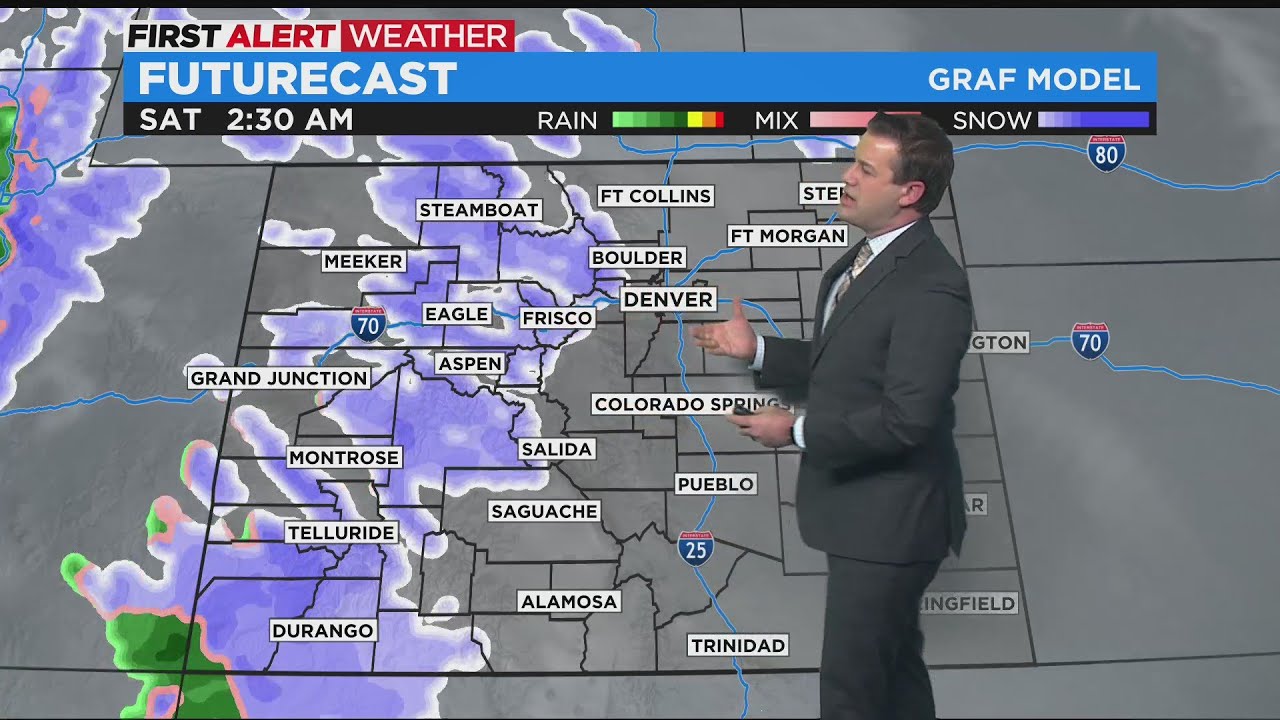 Dry across Colorado tonight before mountain snow returns tomorrow - YouTube