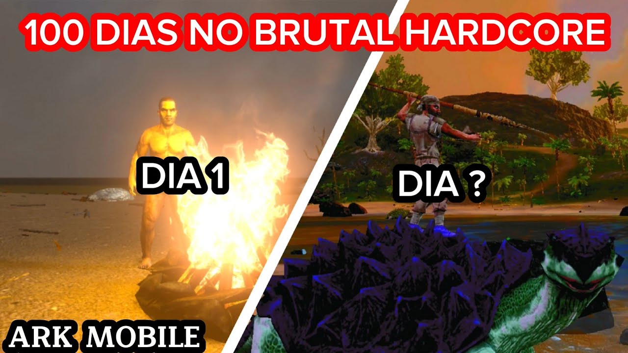 Desafio 100 dias no ARK Mobile - Sobrevivendo no Brutal Hardcore