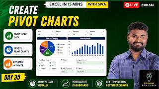 📊 Create Pivot Charts in Excel (Tamil) | Excel in 15 Mins with Siva | Day 35