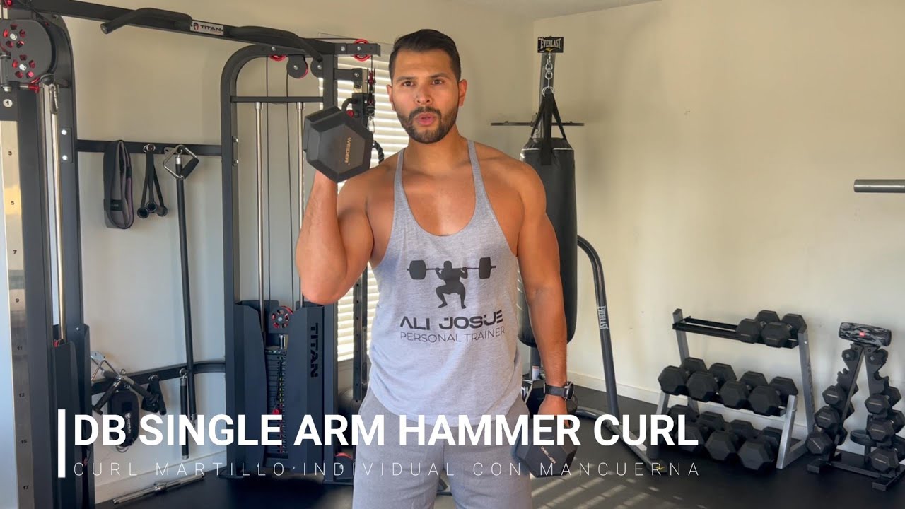 DB Single Arm Hammer Curl Curl Martillo Individual con Mancuernas