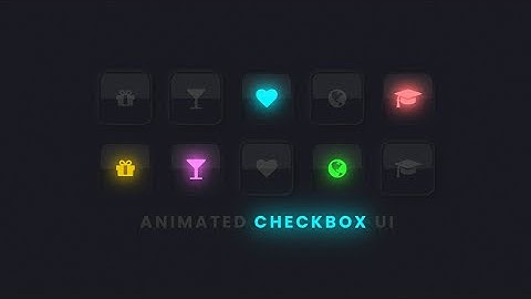 Glowing Checkbox UI using HTML and CSS Only | CSS Animated Checkbox