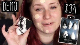 SONIA KASHUK MARBLE BEAUTY SPONGE PACK DEMO &amp; REVIEW