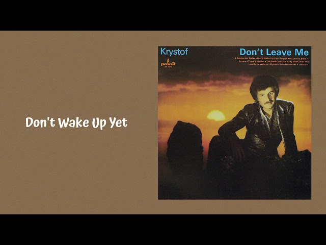 Krzysztof Krawczyk - Don't Wake Up Yet