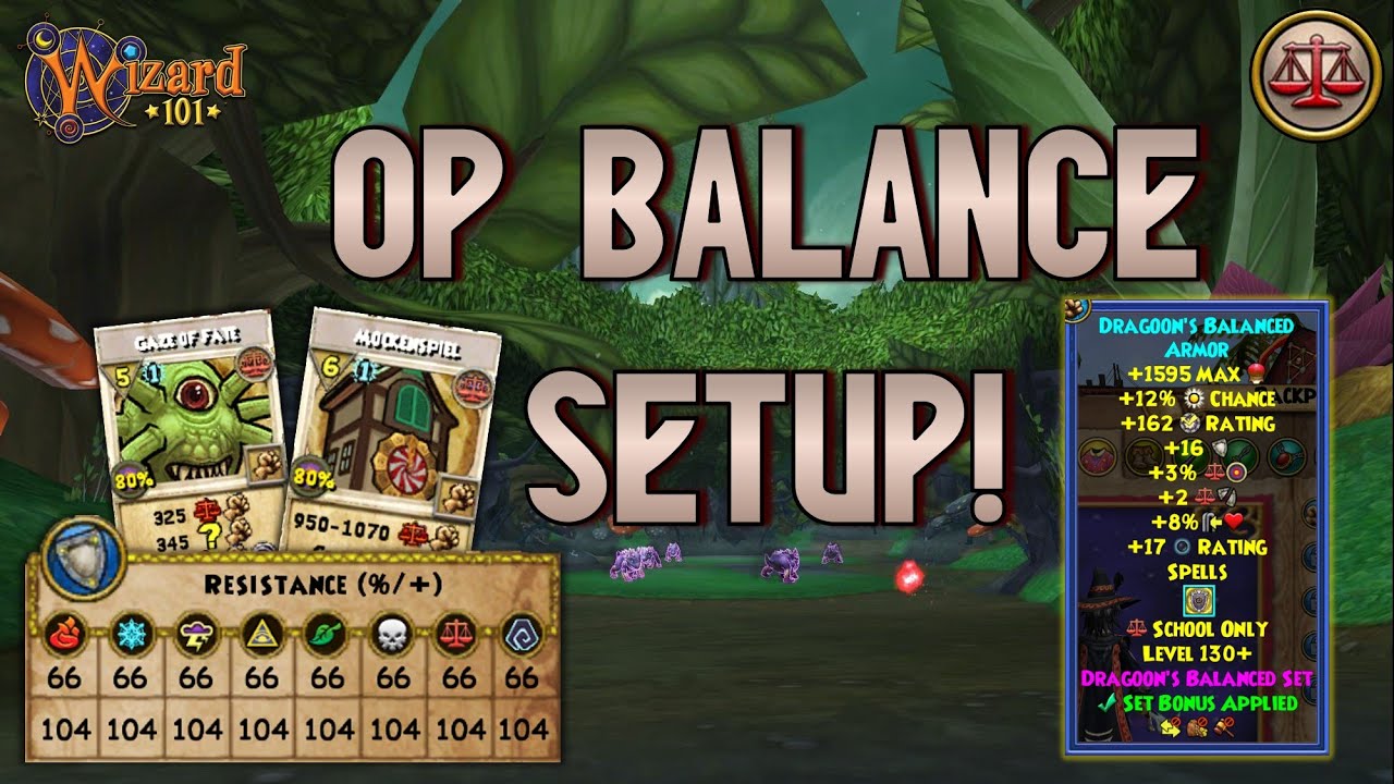 Wizard101 MAX BALANCE PvP (140) OP Balance Setup! YouTube