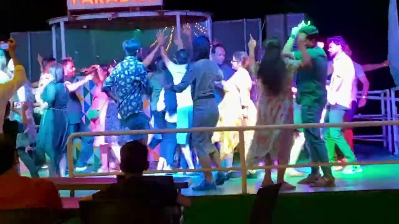 Dancing at a cruise ship in Goa - March 2023
