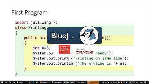Java - Java HelloWorld | BlueJ | println | print | Concatenation