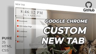 Chrome Extension with Pure JS,  CSS & HTML + GitHub repo