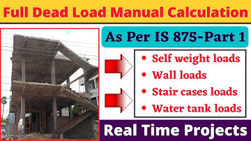 Dead load calculation for G+1 building | Complete manual calculation of dead load |structural design