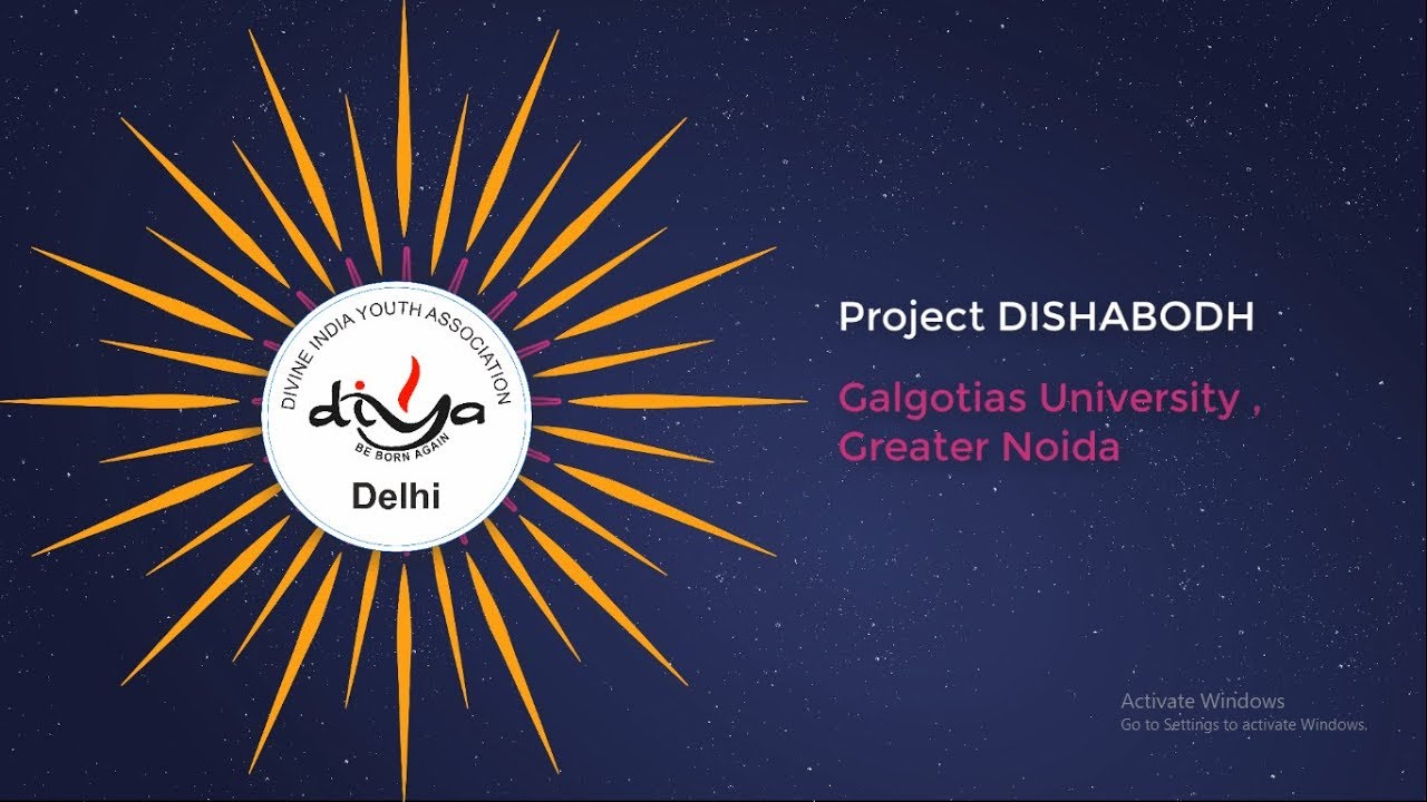 "Project DISHABODH "  Galgotias University Greater Noida || Shri. Manish Kr. Singh