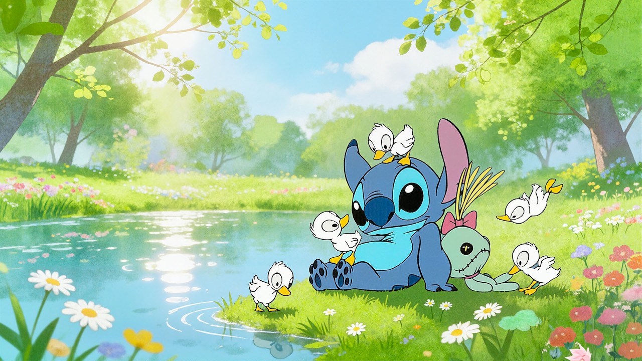 Весенний утренний джаз у озера со Стичем 🌿 Расслабляющая музыка для кафе, отдыха, учебы и спокойн...