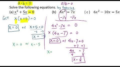 Solving Quadratic Equations by Factoring: GCF
