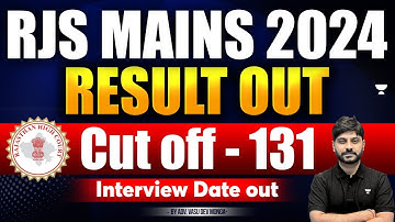 RJS Mains 2024 Result | Rajasthan Judiciary Cut off | Vasu Dev Monga