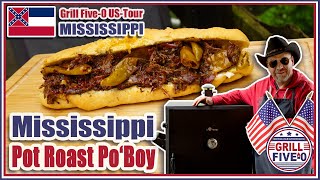 Mississippi Pot Roast PoBoy | gesmoktes Pulled Beef Sandwich | MISSISSIPPI | Grill Five-0 US-Tour 🇺🇸