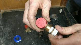 Narrowboat Calorifier pressure relief valve replaced.