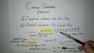 Cardinal and Ordinal Numbers / common grammar errors in English cardinal Numbers vs Ordinal Numbers. Cardinal and Ordinal Numbers / common grammar errors in English cardinal Numbers vs Ordinal Numbers.