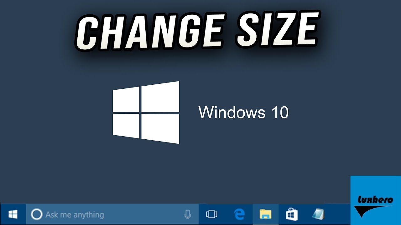 Windows 10 How To Change Taskbar Size YouTube