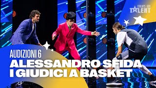 Alessandro Del Vago sfida Frank e Elio a Italia’s Got Talent🏀