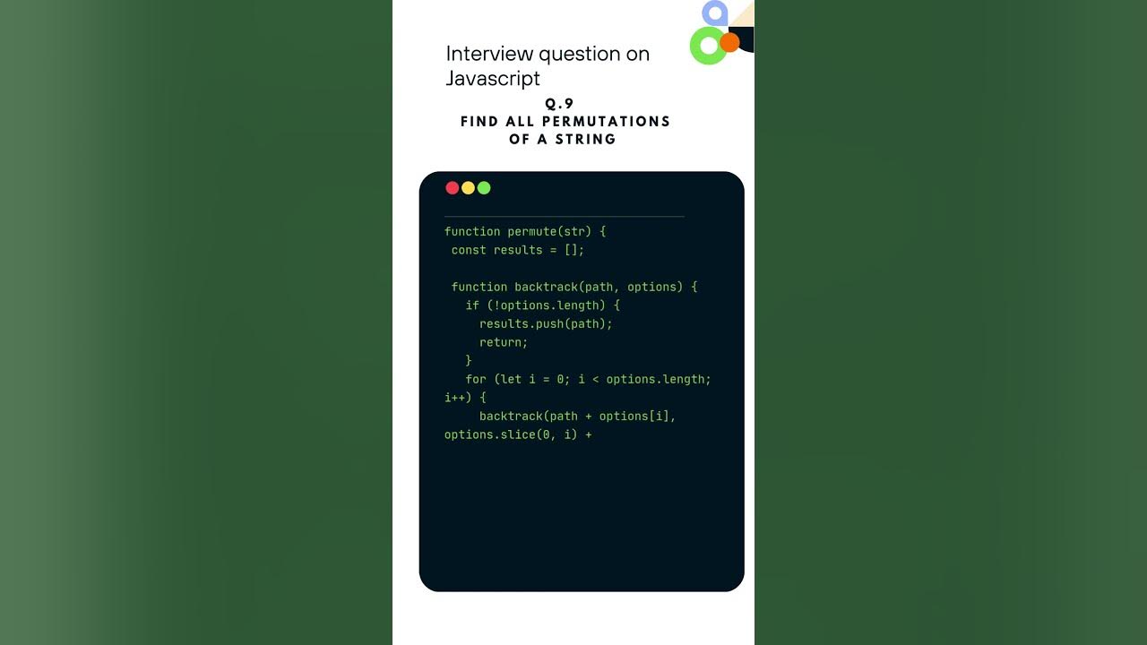 Find all permutation of string #shorts #coding #learnhtml5andcss3 # ...