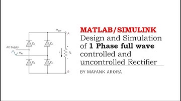 Design and Simulation of Single Phase full wave Rectifier in MATLAB | Simulink