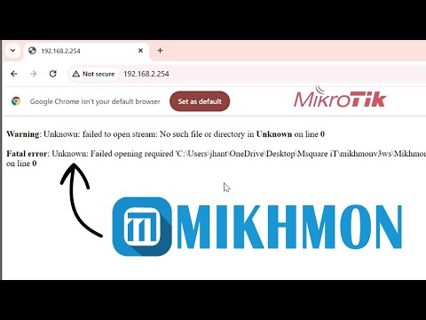 Mikhmon: Unknown failed