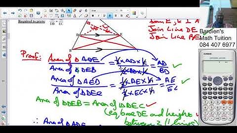 Gr 12 Euclidean Geometry L2 Ex 1 Part 1 (Proportionality theorem application P1)