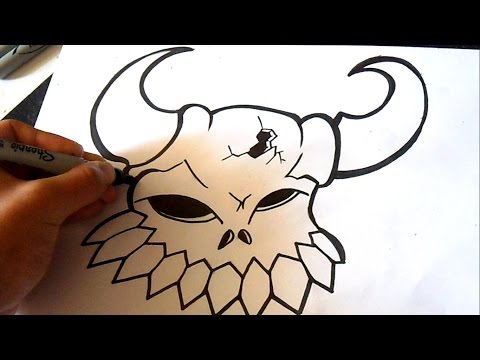 Como Dibujar Un Craneo De Demonio Graffiti Youtube