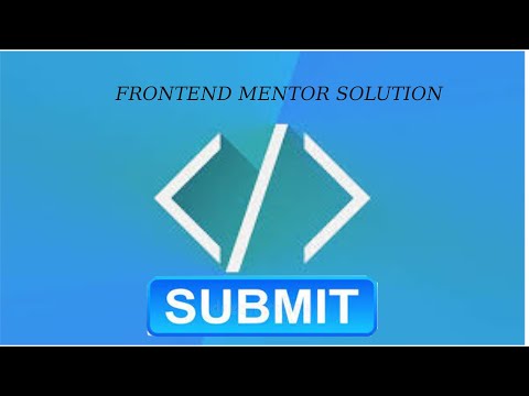 Submit FrontEnd Mentor Challenge Solution using GitHub