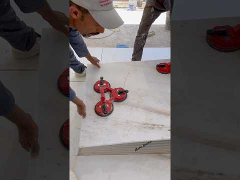تهيئة وتركيب رخام أبيض طاسوس اليوناني مقاسات كبيرة