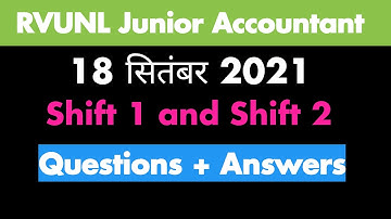 RVUNL junior accountant 2021 paper analysis | rvunl junior accountant 2021 answer key